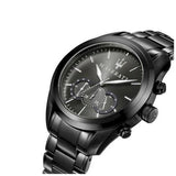 Maserati Traguardo Gun Metal Dial Grey Steel Strap Watch For Men - R8873612002