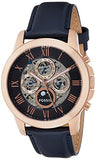 Buy Shop Fossil Grant Automatic Blue Dial Blue Leather Strap Watch for Men - ME3029 USA Online
