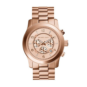 Buy Shop Michael Kors Runway Chronograph Rose Gold Dial Rose Gold Steel Strap Watch for Men - MK8096 USA Online