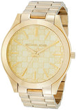 Buy Shop Michael Kors Slim Runway Gold Dial Gold Steel Strap Watch for Women - MK3335 USA Online