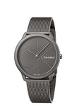 Buy Shop Calvin Klein Minimal Grey Dial Grey Mesh Bracelet Watch for Men - K3M517P4 USA Online