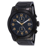 Buy Shop Marc Jacobs Larry Chronograph Black Dial Black Steel Strap Watch for Men - MBM8606 USA Online