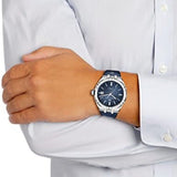 Maurice Lacroix Aikon Automatic Blue Dial Blue Leather Strap Watch For Men - AI6008-ss001-430-1