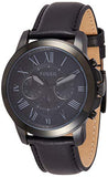 Buy Shop Fossil Grant Chronograph Black Dial Black Leather Strap Watch for Men - FS5132 USA Online