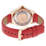 Buy Shop Marc Jacobs Henry Skeleton Red Dial Red Leather Strap Watch for Women - MBM1338 USA Online