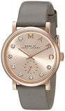 Buy Shop Marc Jacobs Baker Rose Gold Dial Grey Leather Strap Watch for Women - MBM1400 USA Online