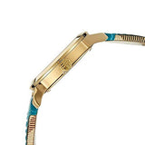 Burberry Heritage Gold Dial Blue Leather Strap Watch for Women - BU9112