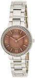 Buy Shop Fossil Virginia Taupe Dial Silver Steel Strap Watch for Women - ES4147 USA Online