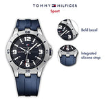 Buy Shop Tommy Hilfiger Drew Black Dial Black Rubber Strap Watch for Men - 1791062 USA Online