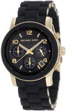 Buy Shop Michael Kors Runway Black Dial Black Silicone Strap Watch for Women - MK5191 USA Online