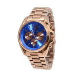 Buy Shop Michael Kors Bradshaw Quartz Blue Dial Rose Gold Steel Strap Watch For Women - MK5951 USA Online