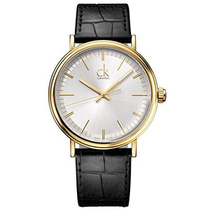 Buy Shop Calvin Klein Surround Silver Dial Black Leather Strap Watch for Men - K3W215C6 USA Online