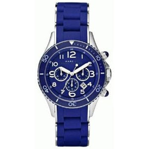 Buy Shop Marc Jacobs Rock Chronograph Blue Dial Blue Silicone Strap Watch for Women - MBM2548 USA Online