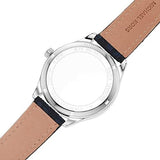 Buy Shop Michael Kors Benning Three Hand Silver Dial Blue Leather Strap Watch For Men - MK8930 USA Online