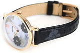 Buy Shop Fossil Jacqueline Mother of Pearl Dial Black Leather Strap Watch for Women - ES4535 USA Online