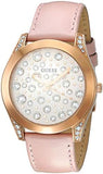 Buy Shop Guess Wonderlust Beige Dial Pink Leather Strap Watch for Women - W1065L1 USA Online