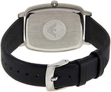 Buy Shop Emporio Armani Epsilon Quartz Black Dial Black Leather Strap Watch For Men - AR2490 USA Online