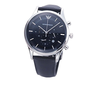 Buy Shop Emporio Armani Lambda Chronograph Blue Dial Blue Leather Strap Watch For Men - AR11018 USA Online