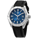 Buy Shop Tag Heuer Aquaracer Quartz Blue Dial Black Rubber Strap Watch for Men - WAY1112.FT8021 USA Online