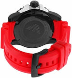 Buy Shop Emporio Armani Sportivo Quartz Black Dial Red Rubber Strap Watch For Men - AR6101 USA Online
