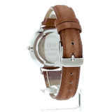 Buy Shop Daniel Wellington Petite Sterling Black Dial Brown Leather Strap Watch For Women - DW00100178 USA Online