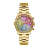 Buy Shop Guess Sugarrush Quartz Multicolor Dial Gold Steel Strap Watch For Women - GW0258L1 USA Online