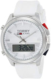 Buy Shop Tommy Hilfiger Digital Silver Dial White Silicone Strap Watch For Men - 1791764 USA Online
