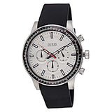 Buy Shop Guess Fuel Multifunction White Dial Black Rubber Strap Watch for Men - W0802G1 USA Online