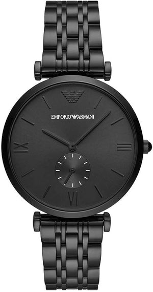 Buy Shop Emporio Armani Gianni T Bar Analog Black Dial Black Steel Strap Watch For Men - AR11299 USA Online