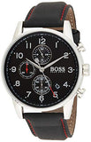 Buy Shop Hugo Boss Navigator Black Dial Black Leather Strap Watch for Men - 1513535 USA Online