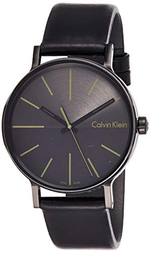 Buy Shop Calvin Klein Boost Black Dial Black Leather Strap Watch for Men - K7Y214CL USA Online