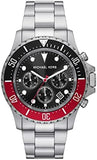 Buy Shop Michael Kors Everest Chronograph Black Dial Silver Steel Strap Watch For Men - MK8977 USA Online