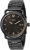 Buy Shop Fossil The Commuter Brown Dial Black Steel Strap Watch for Men - FS5277 USA Online