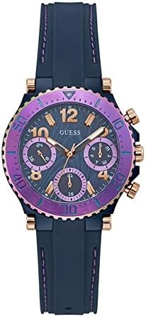 Buy Shop Guess Cosmic Multifunction Blue Dial Blue Silicone Strap Watch For Women - GW0466L2 USA Online