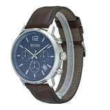 Buy Shop Hugo Boss Attitude Blue Dial Brown Leather Strap Watch for Men - 1513606 USA Online