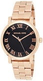 Buy Shop Michael Kors Noire Black Dial Rose Gold Steel Strap Watch for Women - MK3585 USA Online