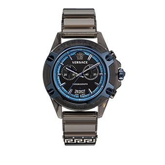 Buy Shop Versace icon Active Chronograph Black Dial Black Silicone Strap Watch For Men - VEZ700622 USA Online