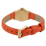 Buy Shop Marc Jacobs Henry Dinky White Dial Orange Leather Strap Watch for Women - MBM1236 USA Online