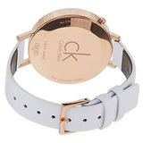 Buy Shop Calvin Klein Equal Silver Dial White Leather Strap Watch for Women - K3E236L6 USA Online