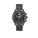 Buy Shop Hugo Boss Gregor Chronograph Black Dial Black Mesh Bracelet Watch For Men - 1514065 USA Online