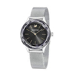 Buy Shop Swarovski Octea Nova Black Dial Silver Mesh Bracelet Watch for Women - 5430420 USA Online
