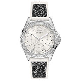 Buy Shop Guess Swirl Quartz Silver Dial White Silicone Strap Watch for Women - W1096L1 USA Online