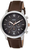 Buy Shop Fossil Neutra Chronograph Black Dial Brown Leather Strap Watch for Men - FS5408 USA Online