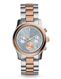 Buy Shop Michael Kors Runway Chronograph Blue Dial Two Tone Steel Strap Watch For Women - MK6166 USA Online