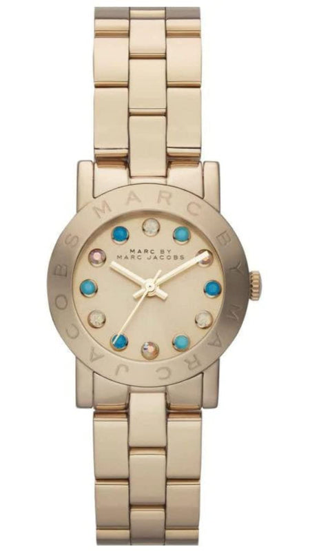 Buy Shop Marc Jacobs Amy Dexter Gold Dial Gold Steel Strap Watch for Women - MBM3218 USA Online