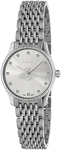 Buy Shop Gucci G Timeless Quartz Silver Dial Silver Steel Strap Watch For Women - YA1265019 USA Online