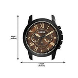 Buy Shop Fossil Grant Chronograph Brown Dial Brown Leather Strap Watch for Men - FS5088 USA Online