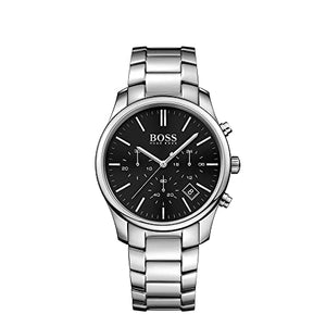 Buy Shop Hugo Boss Commander Black Dial Silver Steel Strap Watch for Men - 1513433 USA Online