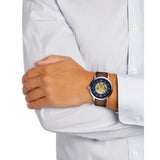 Buy Shop Fossil Neutra Automatic Luggage Skeleton Blue Dial Brown Leather Strap Watch for Men - ME3160 USA Online
