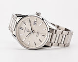 Buy Shop Tag Heuer Carrera Automatic Caliber 5 White Dial Silver Steel Strap Watch for Men - WAR211B.BA0782 USA Online